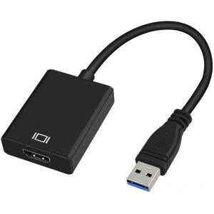 2 stk USB 3.0 til HDMI-adapter, USB 3.0/2.0 til HDMI-konverter 1080