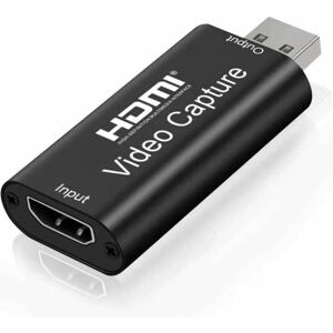 Unbranded Lyd- og videooptagelseskort, 1080p HDMI til USB-adapter, bærbar plug & play-optagelseskort til livevideostreaming, videooptagelse eller liveudsendelse