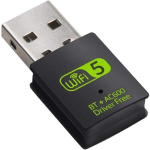 USB WiFi Bluetooth-adapter, 600 Mbps Dual Band 2,4/5Ghz trådløs