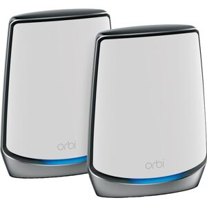 Netgear Orbi RBK852 AX6000 WiFi 6 Mesh System Tri-band (2,4 GHz / 5 GHz / 5 GHz) Wi-Fi 6 (802.11ax) Grå, Hvid 8 Intern, Mesh router