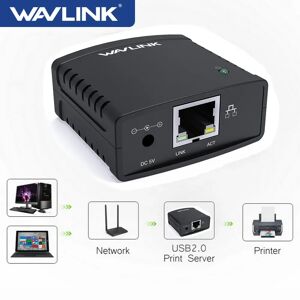 WAVLINK Wavexhaus- Serveur d'impression LRP  USB 2.0  100Mbps  partage d'un reseau LAN  Prquinze  adaptateur