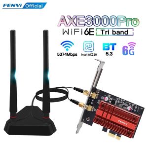 fenvi Adaptateur réseau Wi-Fi 6E sans fil Intel AX210  2.4/5/6 mesurz  2400m  carte pour Bluetooth 5.3