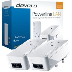 DLAN 550 duo+ - Starter Kit - adaptateur CPL - HomePlug AV (HPAV) - Branchement mural