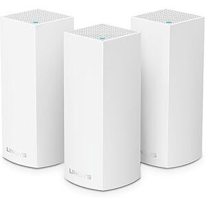 Linksys Système Wi-Fi 5 Mesh Triple Bande Velop Whw0303 Ac2200 (Routeur Wlan, Répéteur Amplificateur de Signal Jusqu&Apos;à 525 M2, pour Plus de 60 Appareils, 6 Ports ethernet, Pack de 3, Blanc) - Publicité