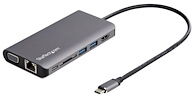 StarTech.com USB C Multiport Adapter, USB-C Mini Travel Dock w/ 4K HDMI or 1080p VGA, 100W PD Pass-Through, 3x USB, SD, GbE, Audio - station d'accueil - USB-C - VGA, HDMI - GigE