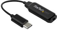 StarTech.com USBCAUDIO Câble adaptateur USB Type-C vers jack 3,5 mm - Noir - USB-C vers jack audio - adaptateur audio - 12 cm