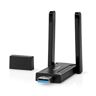 Nedis Nätverks dongle   Wi-Fi   AC1200   2.4/5 GHz (Dual Band)   USB3.0   Wi-Fi hastighet total: 1200 Mbps   Windows 10 / Windows 11 / Windows 8