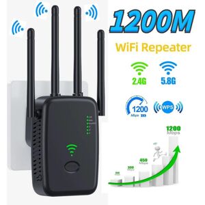 Meiteai-All 1200Mbps 5G Wireless Wifi Repeater 5G/2.4G Dual-band Wifi Amplifier Signal Booster Network Extender 802.11ac Gigabit Long Range WiFi Booster 2024 New