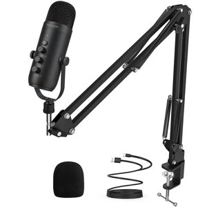 NSF Professionel USB Streaming Podcast PC Mikrofon Studio Kardioid Kondensator Mic Kit med Bom Arm Til Optagelse