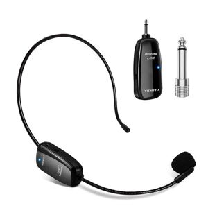NSF Høj kvalitet Trådløst Mikrofon Headset UHF Trådløst Premium Mic Headset og Håndholdt 2 i1 160 ft Range for Voice Forstærker