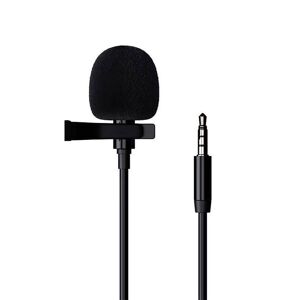 Global Mikrofon - Clip-On - 3,5 mm stik Sort