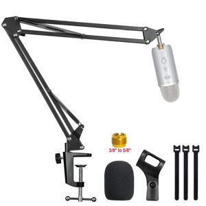 Blanc-Support de Microphone, bras de flèche, Suspension réglable