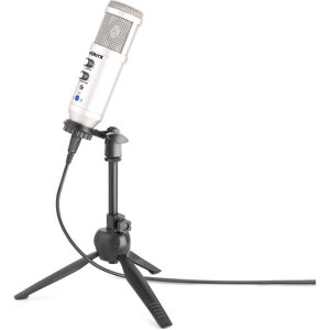 Vonyx CM320S Studio Microphone USB Titanium avec Echo - Microphones de studio