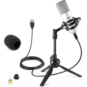 Vonyx CM300S Microphone de studio USB Titanium - Microphones de studio