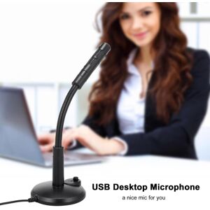 TOMTOP JMS USB Desktop Microphone Plug &Play Omnidirectional PC Laptop Computer Mic for Computer Gaming