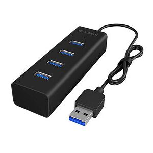 RaidSonic ICY BOX® USB-Hub IB-HUB1409-U3 4-fach schwarz