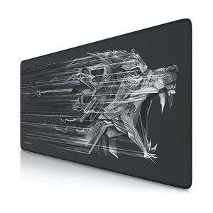 Titanwolf Gaming Mauspad, 900 x 400mm XXL Mousepad, verbessert Präzision & Geschwindigkeit, schwarz