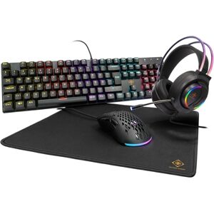 Deltaco GAMING Mechanical RGB 4-in-1 Gaming kit, Red switches, black