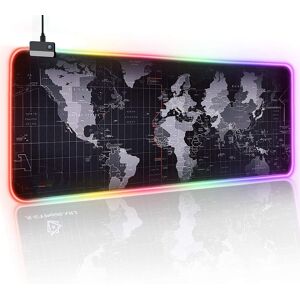 INF Stor RGB musemåtte med verdenskort 80x30 cm
