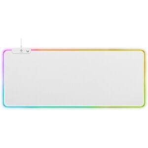 Deltaco WHITE LINE WMP90 RGB mousepad, 900x360x4mm, 13 LED modes, white