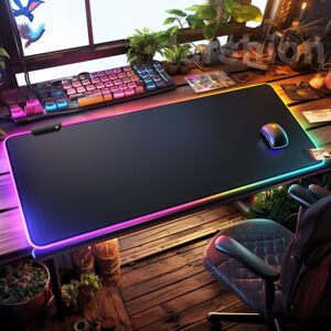 Unbranded Gaming Mousepad med LED lys - RGB - Vælg størrelse Sort 80x30 cm-ANBEFALER 30 * 80cm Box packaging