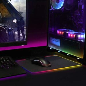 AVANA RGB Gaming-musemåtte, LED-belyst musemåtte, skridsikker overflade til