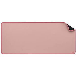 Logitech Desk Mat Studio Series, Large Tapis de Bureau Multifonctionnel et Etendu, Protection Bureau avec Base Anti-Dérapage, Design Durable et Imperméable Rose - Publicité