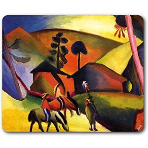 1art1 August Macke Indiens À Cheval, 1911 Tapis De Souris 23x19 cm - Publicité