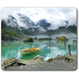 1art1 Lacs Barque Au Lac De Montagne en Norvège Tapis De Souris 23x19 cm - Publicité