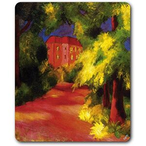 1art1 August Macke Maison Rouge dans Un Parc, 1914 Tapis De Souris 23x19 cm - Publicité