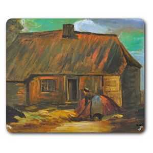 1art1 Vincent Van Gogh Chaume Et Paysanne Creusant, 1885 Tapis De Souris 23x19 cm - Publicité