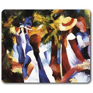 1art1 August Macke Filles sous Arbres, Détail Tapis De Souris 23x19 cm - Publicité