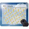 Yanteng Kalender 2021 Muismat, Sky Sunny Clouds Bewolkte Mousepads