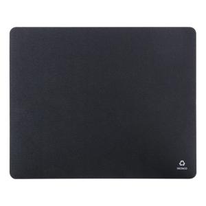 Deltaco Recycled Mouse Pad, Low Friction Cloth, Made From Pet Bottles, Recycled Nature Rubber, Black