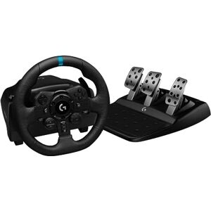 Logitech 923 Volant de Course et Pédales, Compatible PS5, PS4 et PC, Prise anglaise (Type G) Noir - Publicité