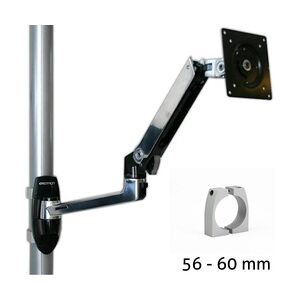 Ergotron LX Arm Monitorhalterung für Rohre / Säulen 56-60 mm, silber