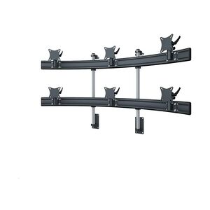 MonLines MWH225B Para 3+3 Monitor Wandhalterung bis 32 Zoll, schwarz