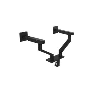 Dell Dual Monitor Arm - MDA20 - Monteringssæt - justerbar arm - for 2 LCD displays - sort - skærmstørrelse: 19-27 - monteringsgrænseflade: 100 x 100 mm - skrivebordsmonterbar