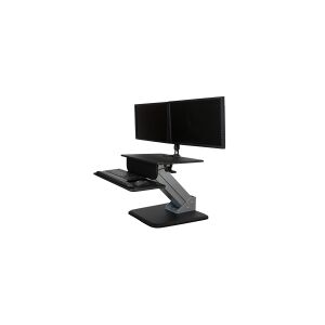 StarTech.com Height Adjustable Standing Desk Converter - Sit Stand Desk with One-finger Adjustment - Ergonomic Desk (ARMSTS) - Monteringssæt (klemme