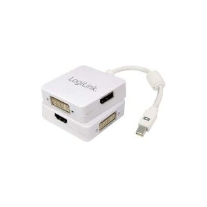 2direct LogiLink Mini DisplayPort to HDMI/DVI/DisplayPort 3 in 1 Convertor Cable - Video transformer - DVI, HDMI, DisplayPort