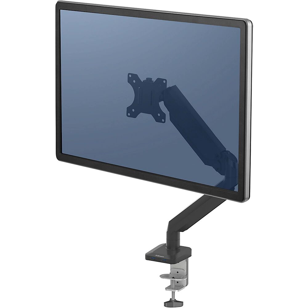 Fellowes Brazo para monitor de la SERIE PLATINUM, brazo simple para 1 pantalla, negro