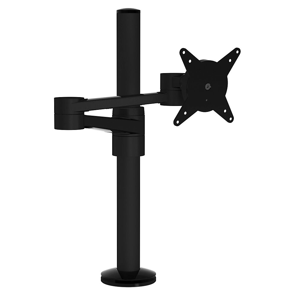 Dataflex Brazo para pantallas VIEWLITE, de altura regulable, dos soportes articulados, negro