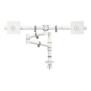 Dataflex Viewgo Monitor Arm 130 - Kit de montage (fixation par pince pour bureau, poteau, bras pivotant, montage sur mamelon de tube, 2 bras d'interface) - pour 2 écrans LCD - acier - blanc - Publicité
