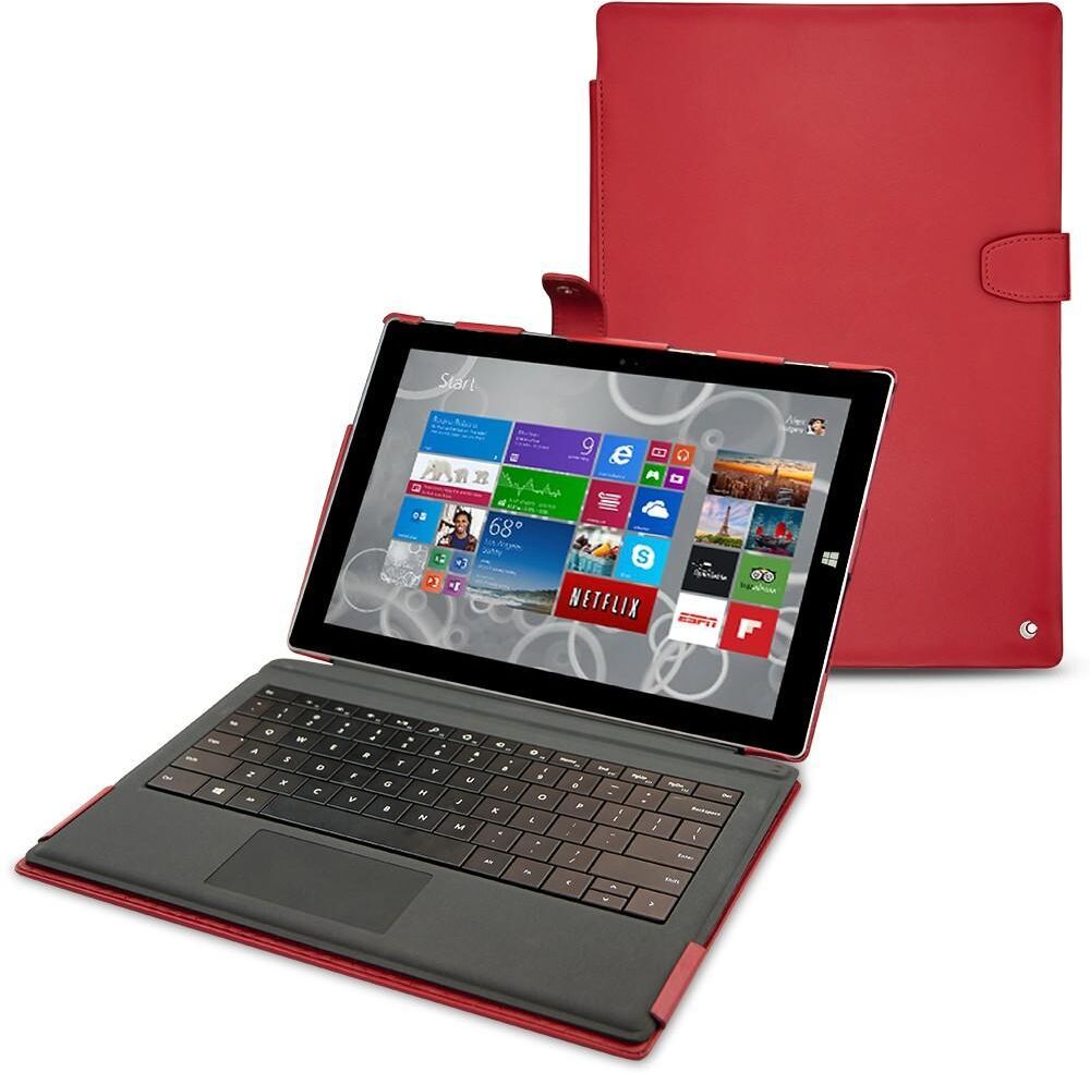 Noreve Housse cuir Microsoft Surface Pro 3  Perpétuelle Rouge