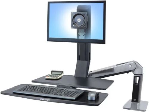 Ergotron WorkFit -A, Single LD @ Worksurface+ 61 cm (24") Nero [24-317-026]