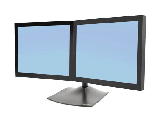Ergotron DS Series DS100 Dual Monitor Desk Stand, Horizontal 61 cm (24") Nero Scrivania [33-322-200]