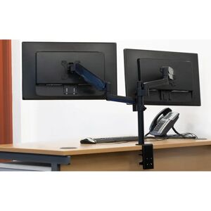 Symple Stuff Dual Swing Arm PC Monitor Mount Pole Assembly Gas Spring 19''-32" black 50.8 H x 50.0 W cm