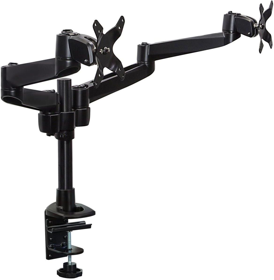 Mount-It! MI-43111B Dual Arm Articulating Computer Monitor Desk Mount, Black