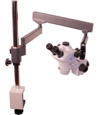 Perfex Sciences Loupe Trinoculaire PERFEX Zoom Pro 10.961S Bras Articulé et Pince Table