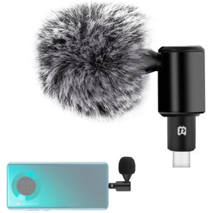 PULUZ USB-C / Type-C Jack Mobile Phone Omnidirectional Condenser Adjustable Microphone, Not for Samsung Series Phones(Black)